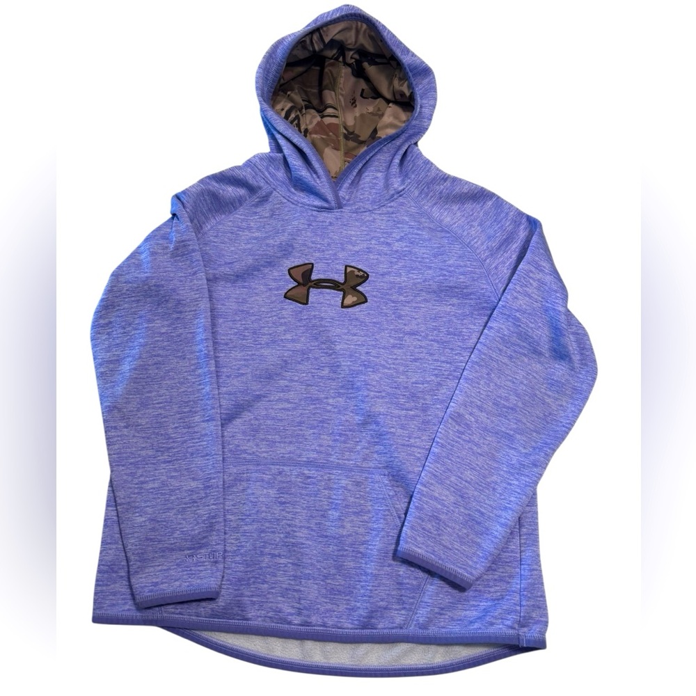 Under Armour Purple with Camo Kids Hoodie Sweatshirt